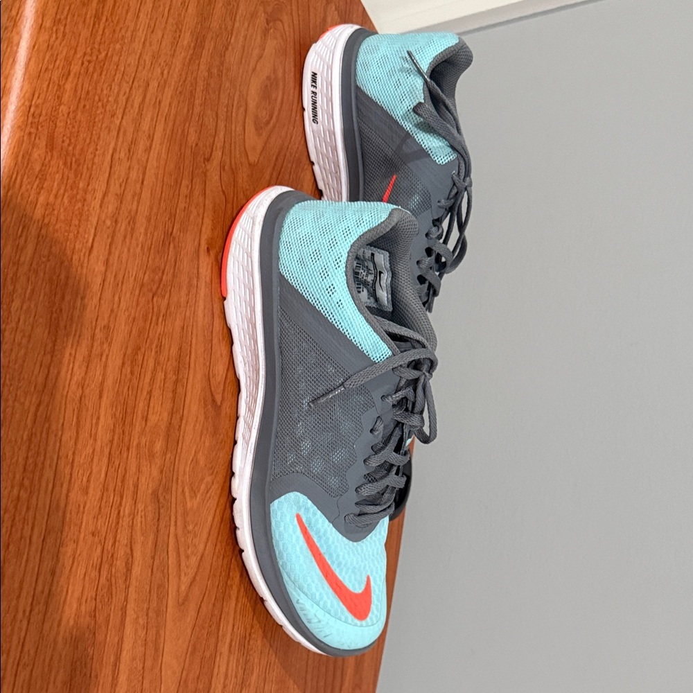 Nike Teal and Gray Athletic Shoes